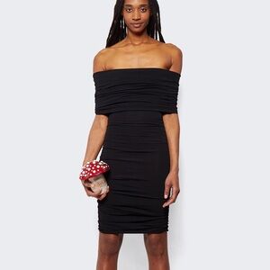 KHAITE Aerica Elegant Black Off-Shoulder Dress